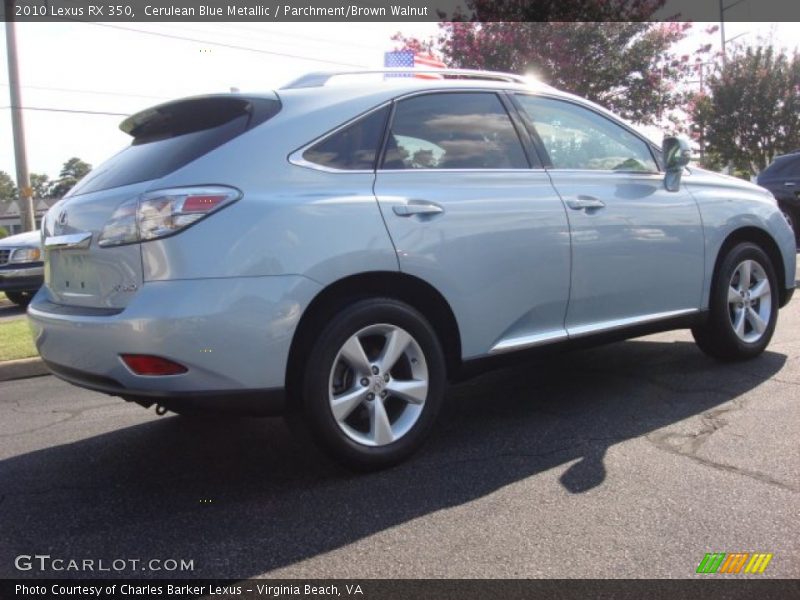Cerulean Blue Metallic / Parchment/Brown Walnut 2010 Lexus RX 350