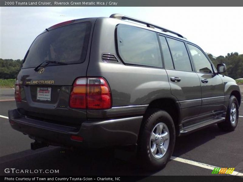 Riverock Green Metallic Mica / Gray 2000 Toyota Land Cruiser