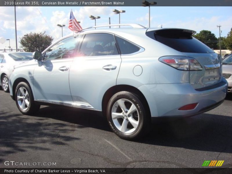 Cerulean Blue Metallic / Parchment/Brown Walnut 2010 Lexus RX 350