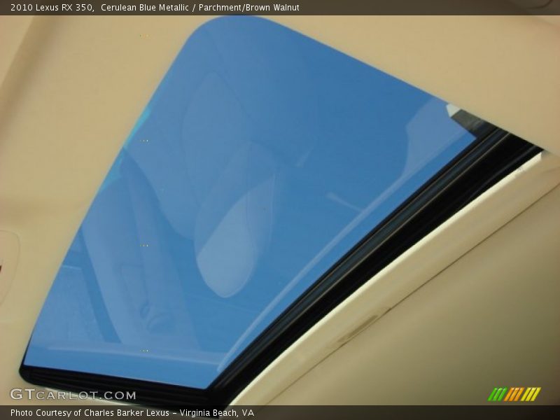 Cerulean Blue Metallic / Parchment/Brown Walnut 2010 Lexus RX 350