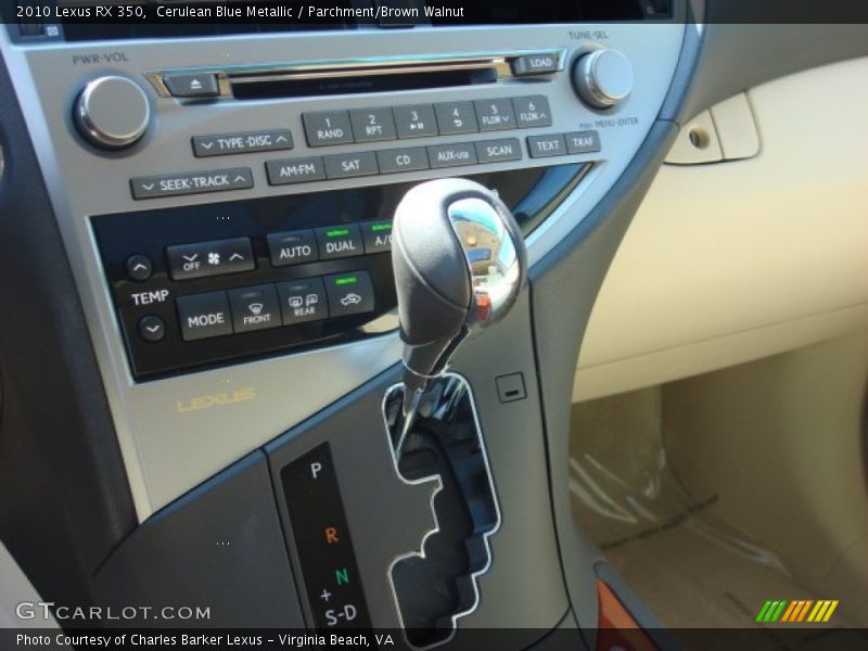 Cerulean Blue Metallic / Parchment/Brown Walnut 2010 Lexus RX 350