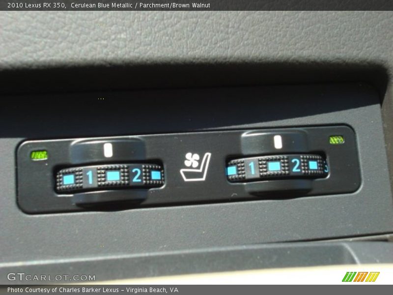 Cerulean Blue Metallic / Parchment/Brown Walnut 2010 Lexus RX 350