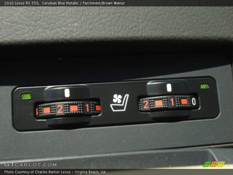 Cerulean Blue Metallic / Parchment/Brown Walnut 2010 Lexus RX 350
