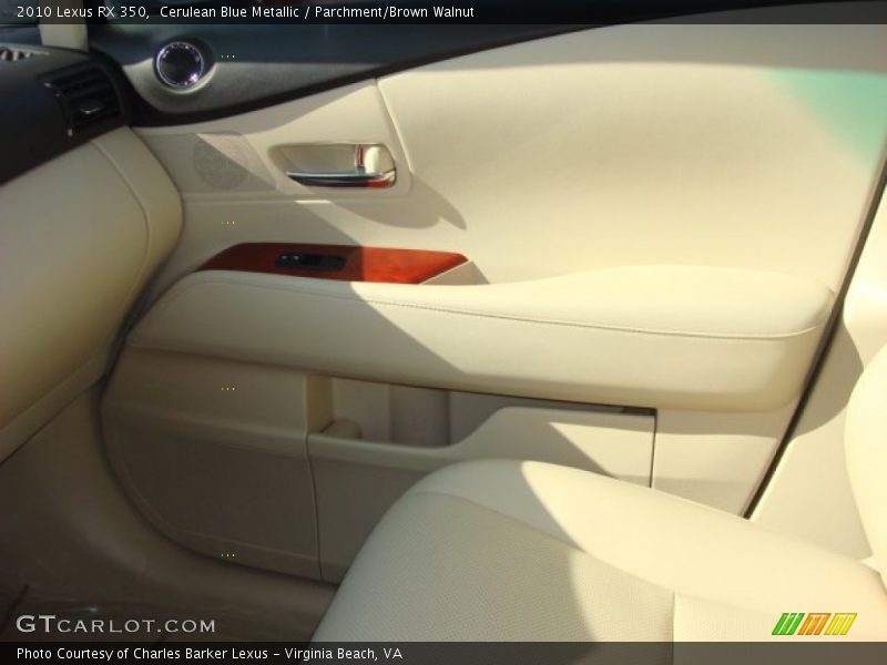 Cerulean Blue Metallic / Parchment/Brown Walnut 2010 Lexus RX 350
