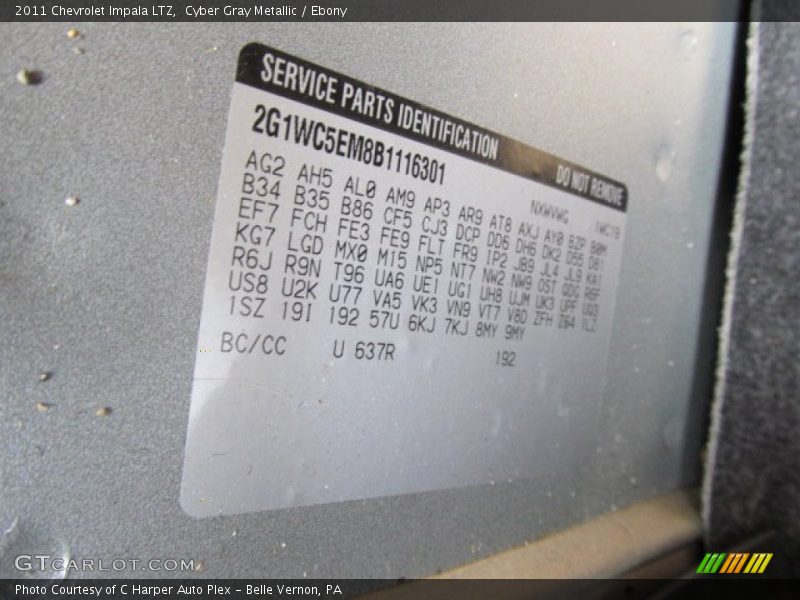Cyber Gray Metallic / Ebony 2011 Chevrolet Impala LTZ