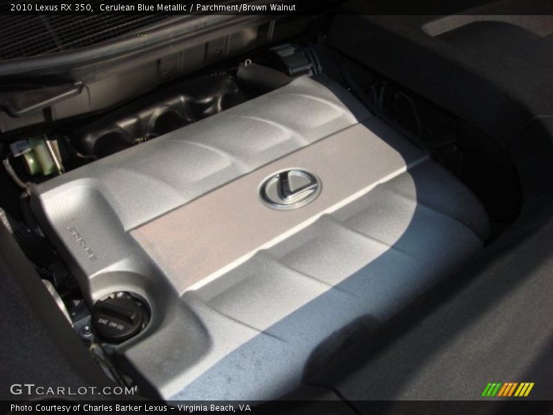 Cerulean Blue Metallic / Parchment/Brown Walnut 2010 Lexus RX 350