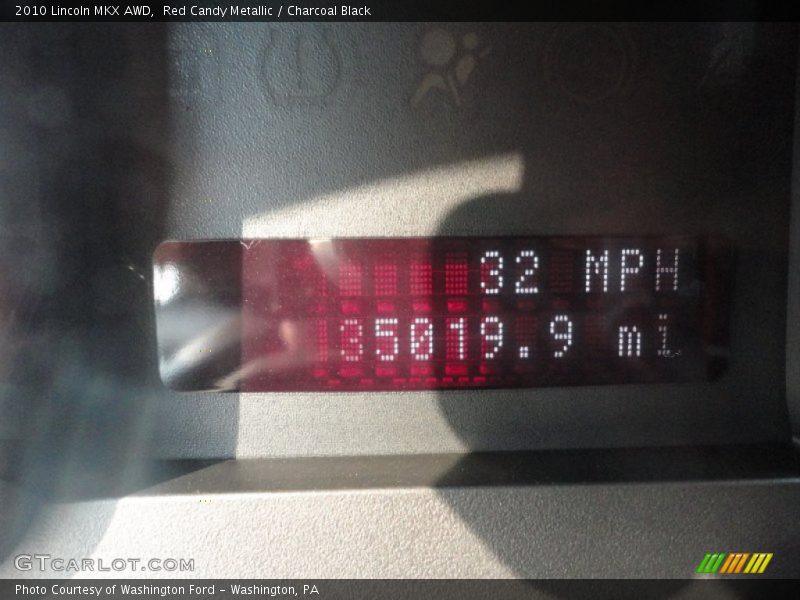 Red Candy Metallic / Charcoal Black 2010 Lincoln MKX AWD