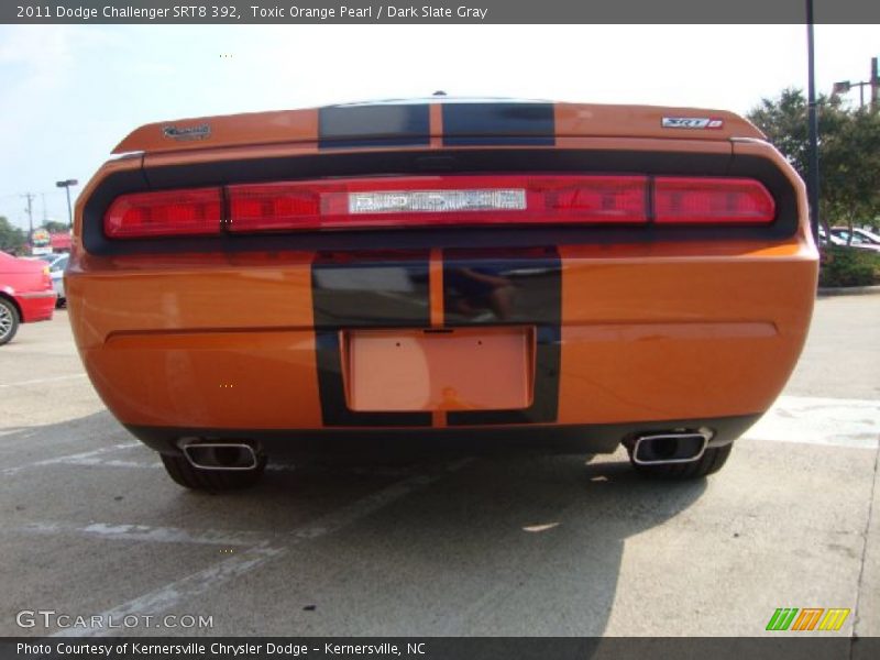 Toxic Orange Pearl / Dark Slate Gray 2011 Dodge Challenger SRT8 392