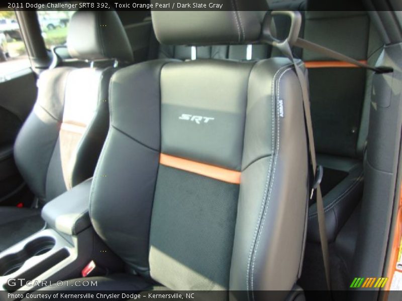 Toxic Orange Pearl / Dark Slate Gray 2011 Dodge Challenger SRT8 392