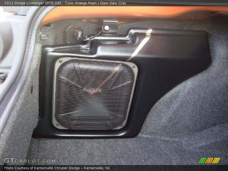 Toxic Orange Pearl / Dark Slate Gray 2011 Dodge Challenger SRT8 392