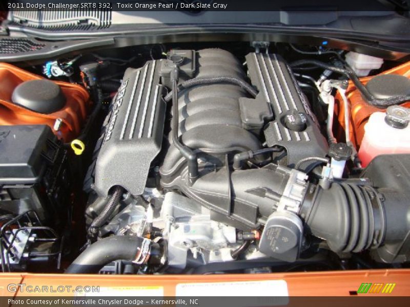Toxic Orange Pearl / Dark Slate Gray 2011 Dodge Challenger SRT8 392