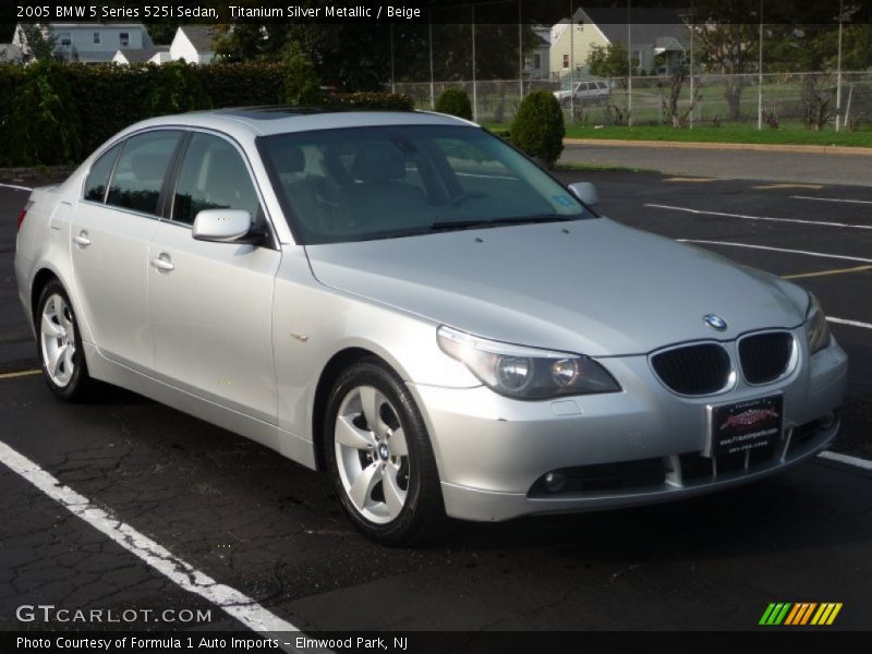 Titanium Silver Metallic / Beige 2005 BMW 5 Series 525i Sedan