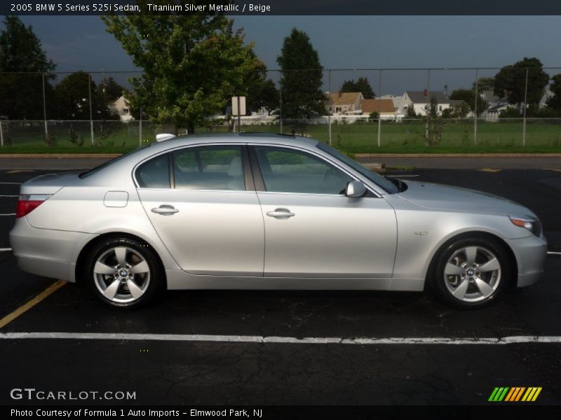 Titanium Silver Metallic / Beige 2005 BMW 5 Series 525i Sedan