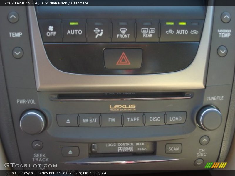 Obsidian Black / Cashmere 2007 Lexus GS 350