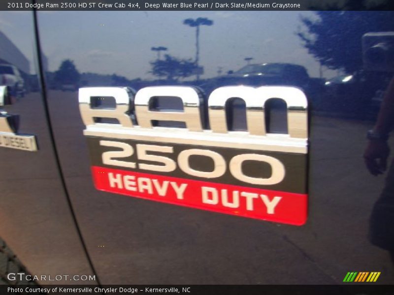 Deep Water Blue Pearl / Dark Slate/Medium Graystone 2011 Dodge Ram 2500 HD ST Crew Cab 4x4