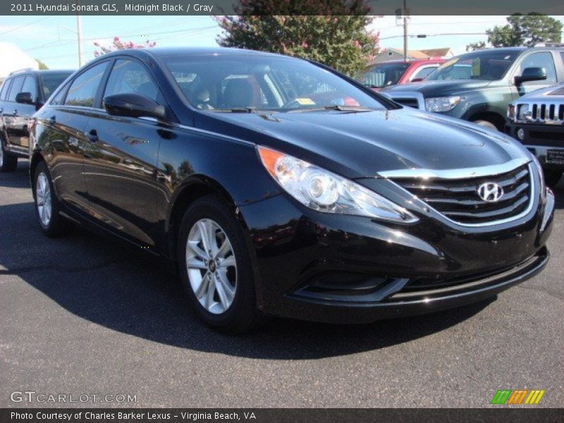 Midnight Black / Gray 2011 Hyundai Sonata GLS