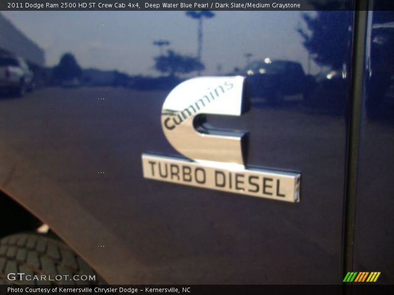 Deep Water Blue Pearl / Dark Slate/Medium Graystone 2011 Dodge Ram 2500 HD ST Crew Cab 4x4