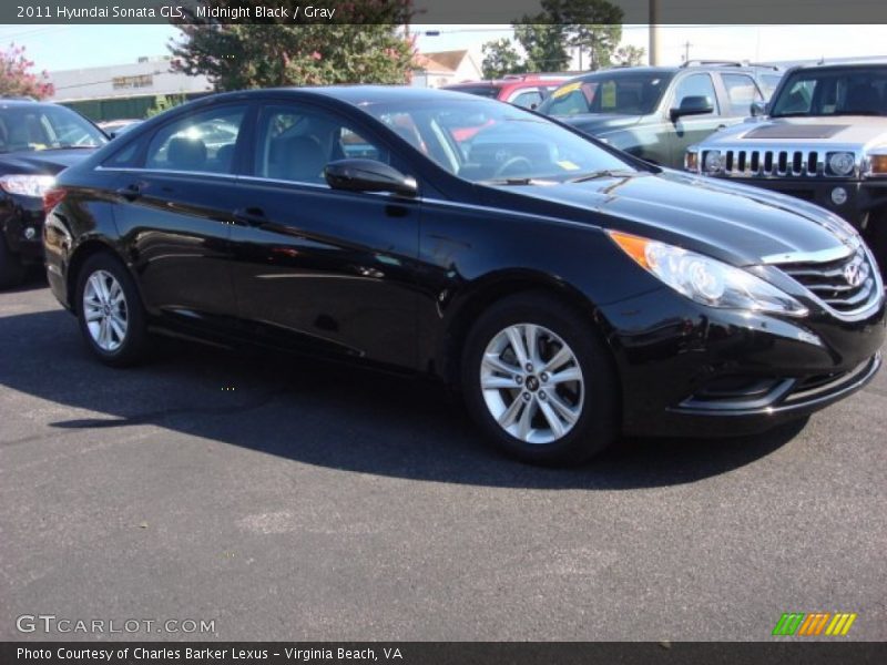 Midnight Black / Gray 2011 Hyundai Sonata GLS