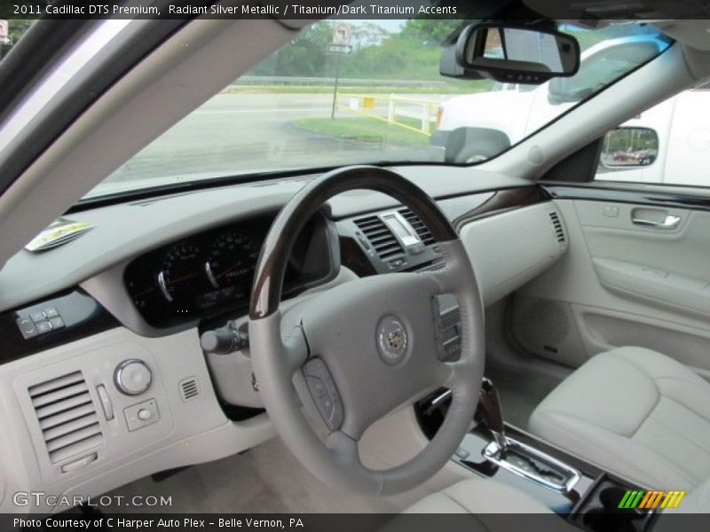 Radiant Silver Metallic / Titanium/Dark Titanium Accents 2011 Cadillac DTS Premium