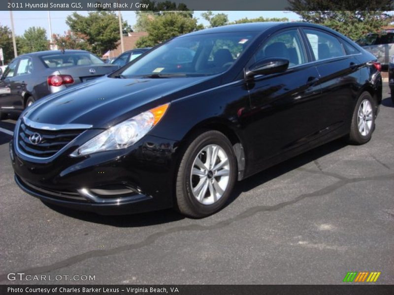 Midnight Black / Gray 2011 Hyundai Sonata GLS