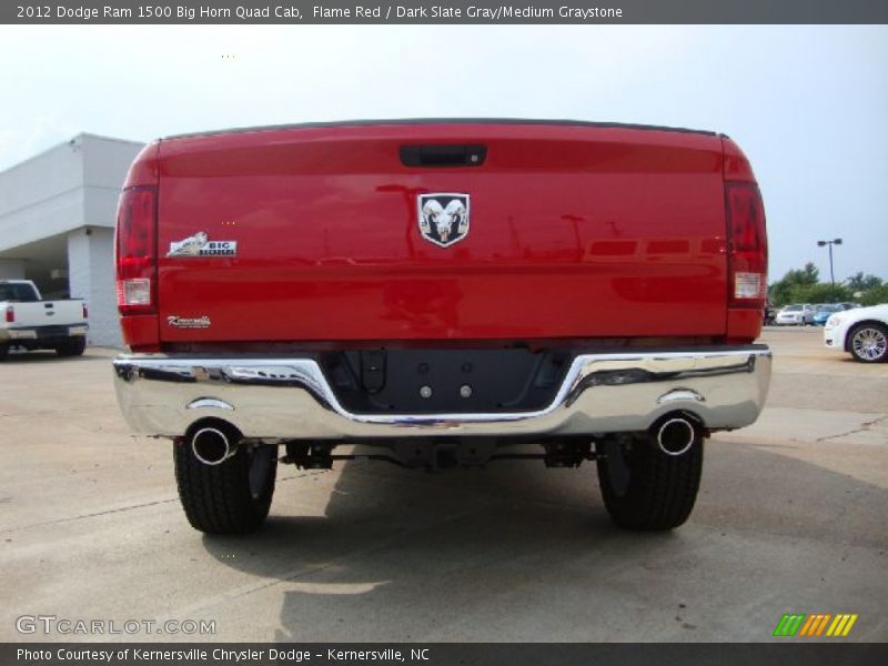 Flame Red / Dark Slate Gray/Medium Graystone 2012 Dodge Ram 1500 Big Horn Quad Cab
