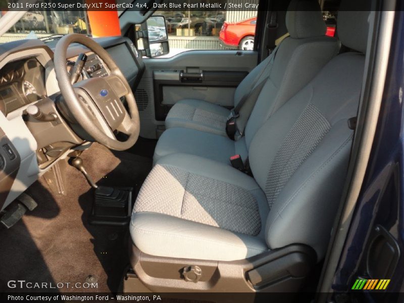 Dark Blue Pearl Metallic / Steel Gray 2011 Ford F250 Super Duty XLT SuperCab 4x4