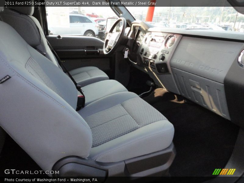 Dark Blue Pearl Metallic / Steel Gray 2011 Ford F250 Super Duty XLT SuperCab 4x4