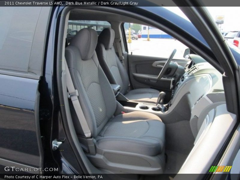 Dark Blue Metallic / Dark Gray/Light Gray 2011 Chevrolet Traverse LS AWD