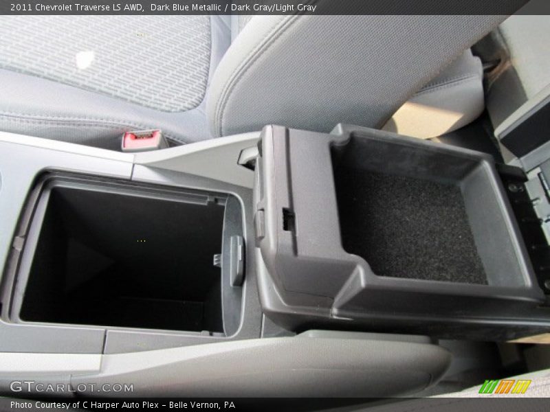 Dark Blue Metallic / Dark Gray/Light Gray 2011 Chevrolet Traverse LS AWD