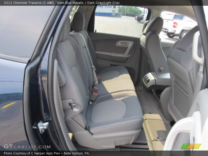 Dark Blue Metallic / Dark Gray/Light Gray 2011 Chevrolet Traverse LS AWD