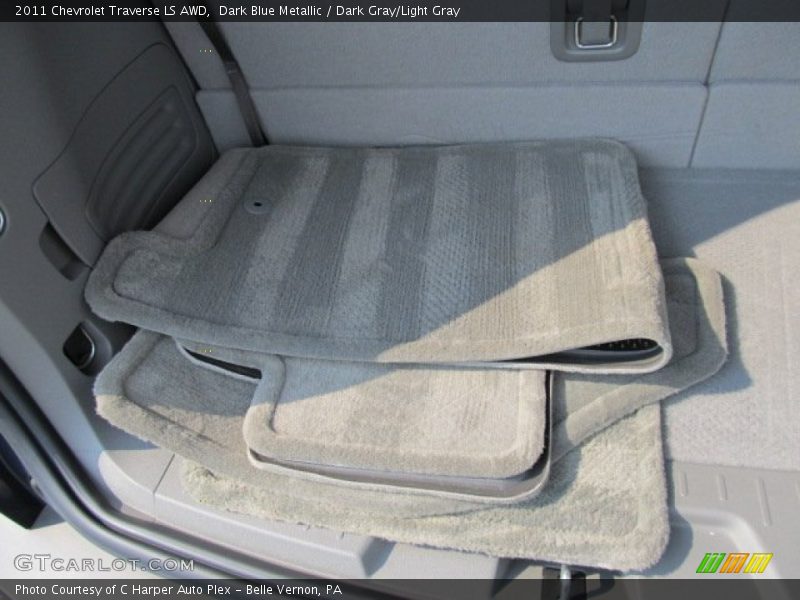 Dark Blue Metallic / Dark Gray/Light Gray 2011 Chevrolet Traverse LS AWD