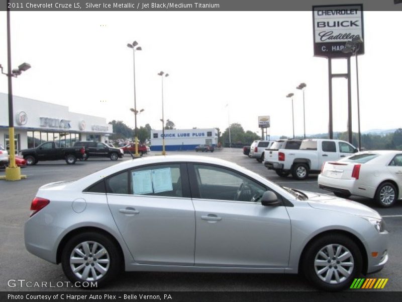 Silver Ice Metallic / Jet Black/Medium Titanium 2011 Chevrolet Cruze LS