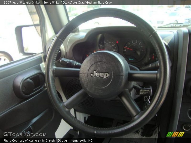 Stone White / Dark Slate Gray/Medium Slate Gray 2007 Jeep Wrangler X 4x4