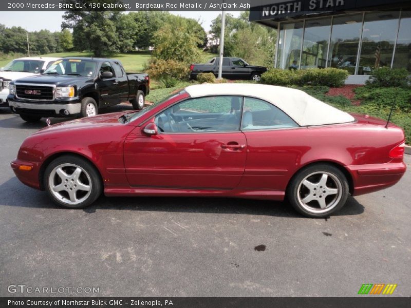 Bordeaux Red Metallic / Ash/Dark Ash 2000 Mercedes-Benz CLK 430 Cabriolet