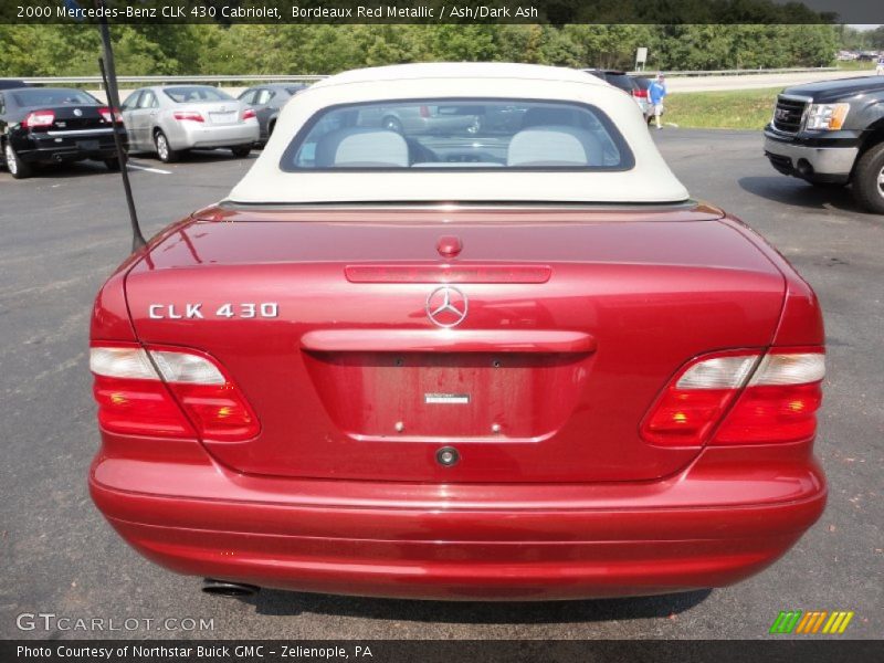 Bordeaux Red Metallic / Ash/Dark Ash 2000 Mercedes-Benz CLK 430 Cabriolet
