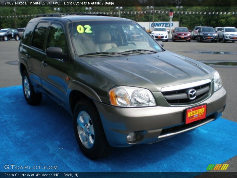 Light Cypress Metallic / Beige 2002 Mazda Tribute ES V6 4WD