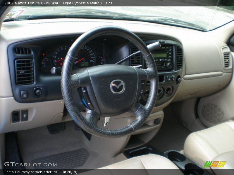 Light Cypress Metallic / Beige 2002 Mazda Tribute ES V6 4WD