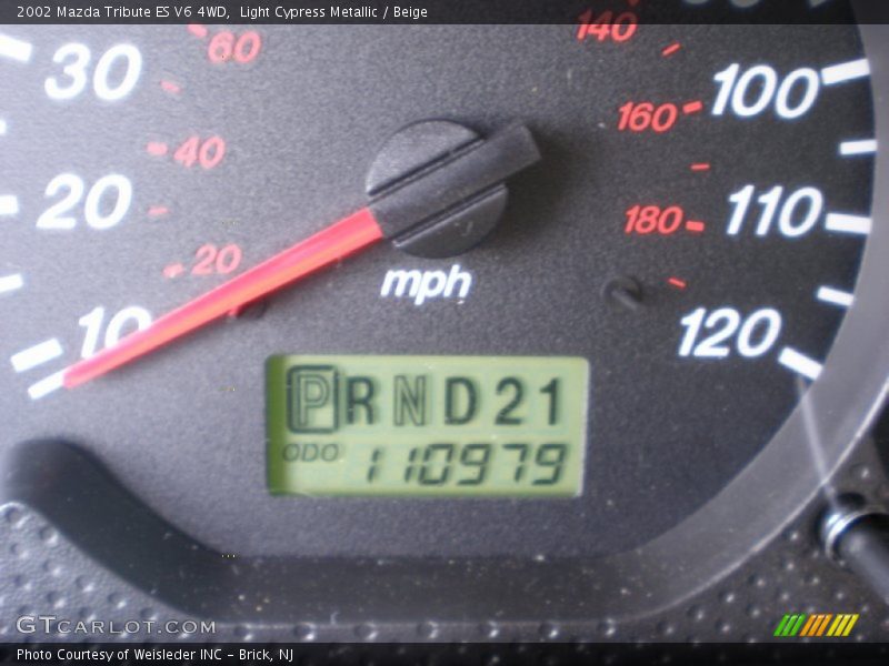 Light Cypress Metallic / Beige 2002 Mazda Tribute ES V6 4WD
