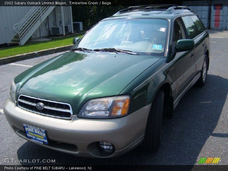 Timberline Green / Beige 2002 Subaru Outback Limited Wagon
