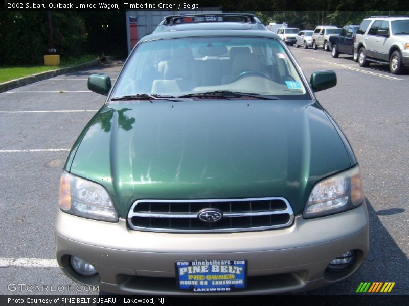 Timberline Green / Beige 2002 Subaru Outback Limited Wagon