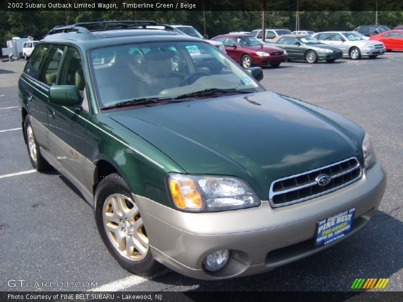 Timberline Green / Beige 2002 Subaru Outback Limited Wagon