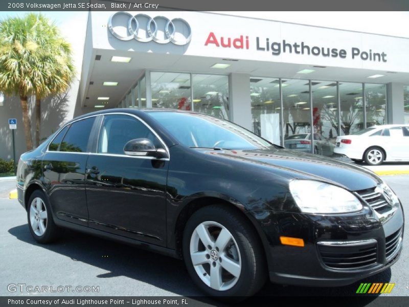 Black / Art Grey 2008 Volkswagen Jetta SE Sedan