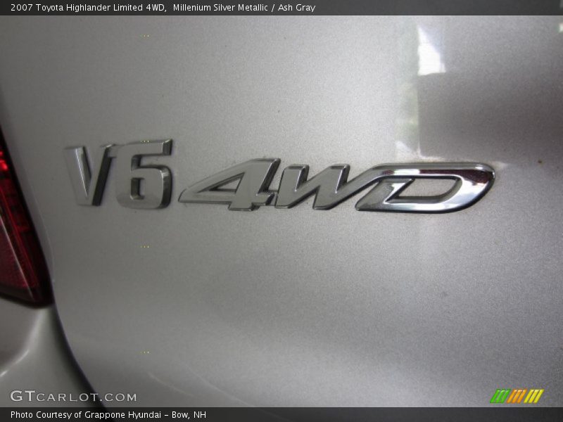 Millenium Silver Metallic / Ash Gray 2007 Toyota Highlander Limited 4WD