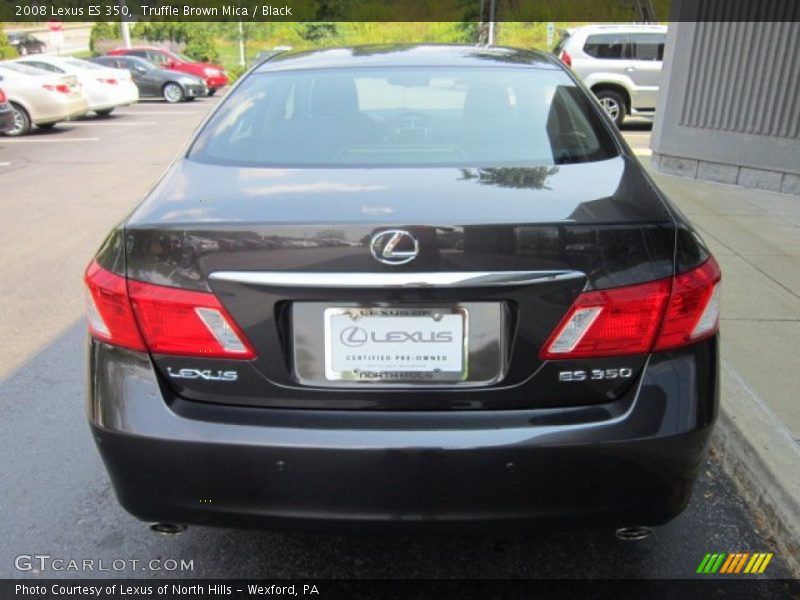Truffle Brown Mica / Black 2008 Lexus ES 350