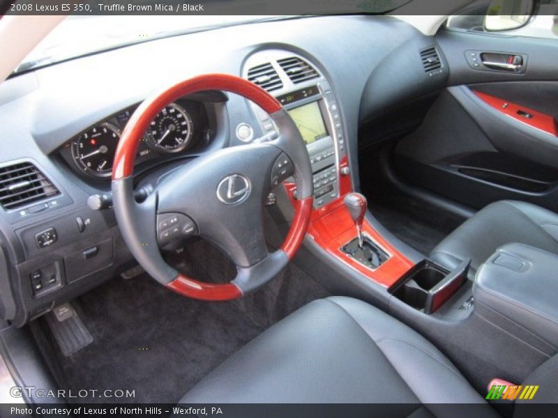 Truffle Brown Mica / Black 2008 Lexus ES 350