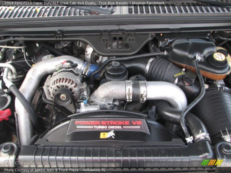 True Blue Metallic / Medium Parchment 2004 Ford F350 Super Duty XLT Crew Cab 4x4 Dually