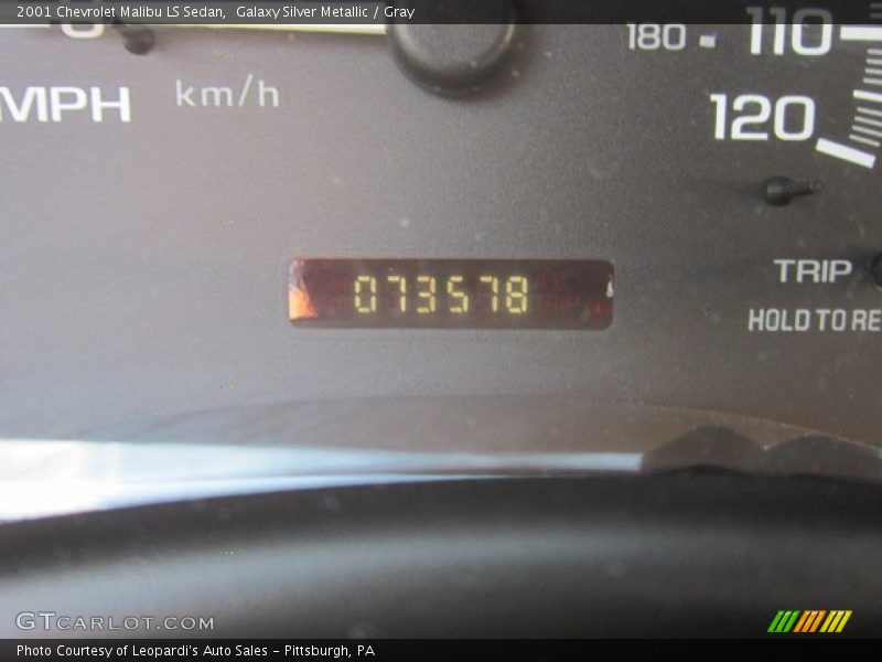 Galaxy Silver Metallic / Gray 2001 Chevrolet Malibu LS Sedan