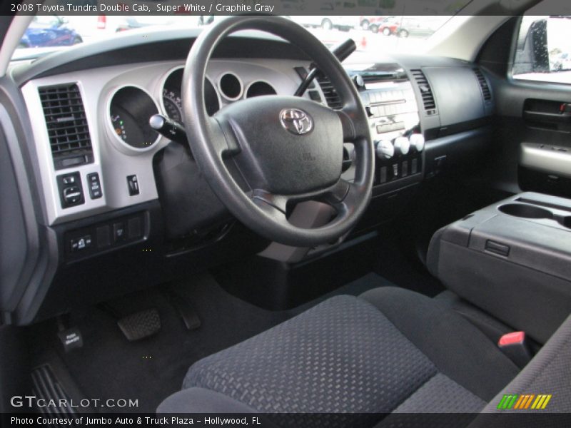 Super White / Graphite Gray 2008 Toyota Tundra Double Cab