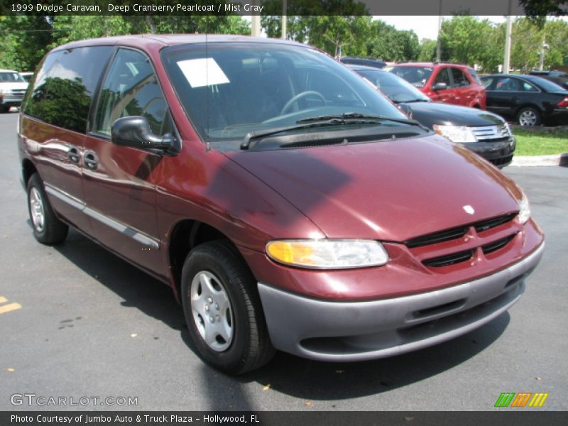 Deep Cranberry Pearlcoat / Mist Gray 1999 Dodge Caravan