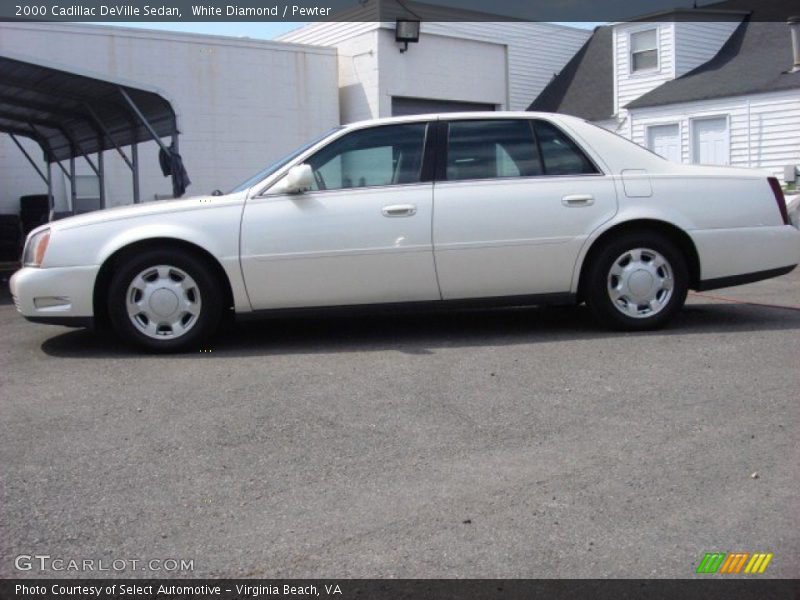 White Diamond / Pewter 2000 Cadillac DeVille Sedan